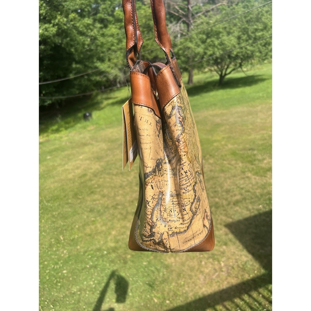 Patricia Nash Mallory Tote European Map Collection Leather Shoulder Bag NWT - Picture 5 of 16